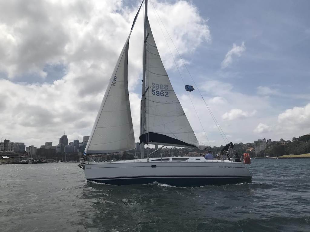 Sailing Sydney Harbour on our Jeanneau 40