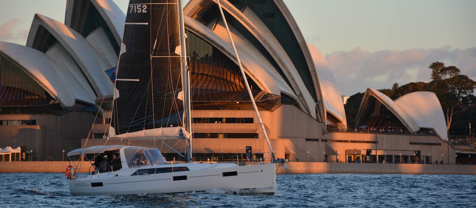 Skippered Charter on Beneteau 40 passing the Opera House